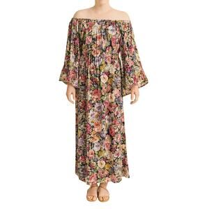 Petersyn Off Shoulder Bell Sleeve Midi Dress XS NWT